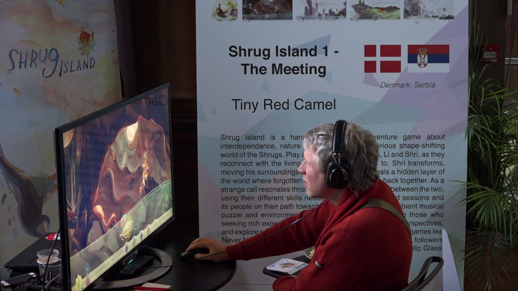 Testing Shrug Island at IndieCade EU